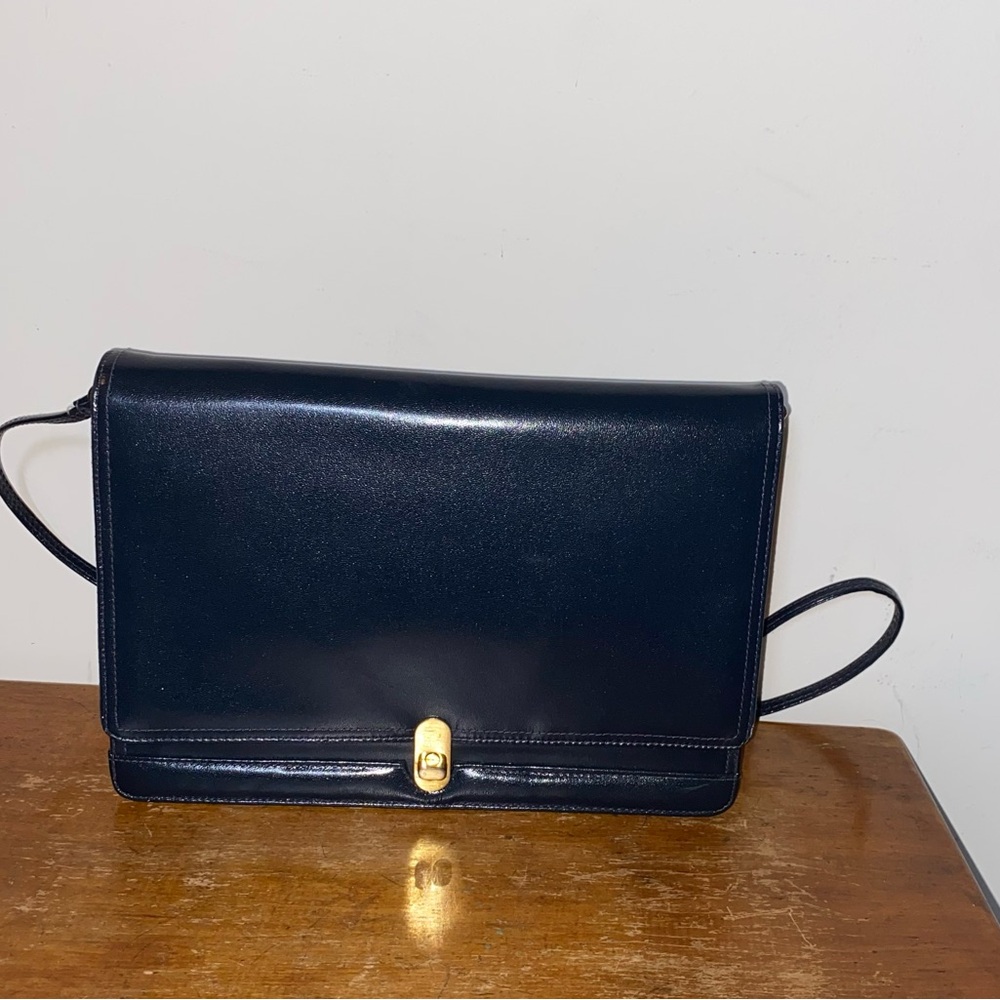 Jay Herbert New York I. Magnin black leather handbag‎​​ vintage